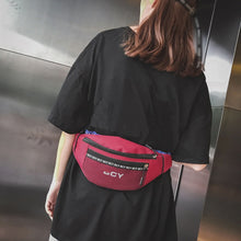 Load image into Gallery viewer, Zipper Canvas Waist Bag