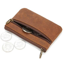 Load image into Gallery viewer, Leather Zipper Coin Wallet