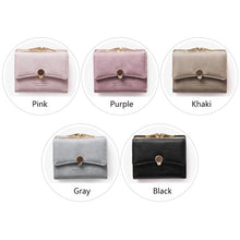 Load image into Gallery viewer, Three Fold PU Leather Coin Wallet