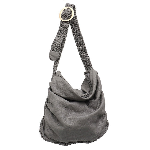 Adjustable Woven Buckle Belt Bag